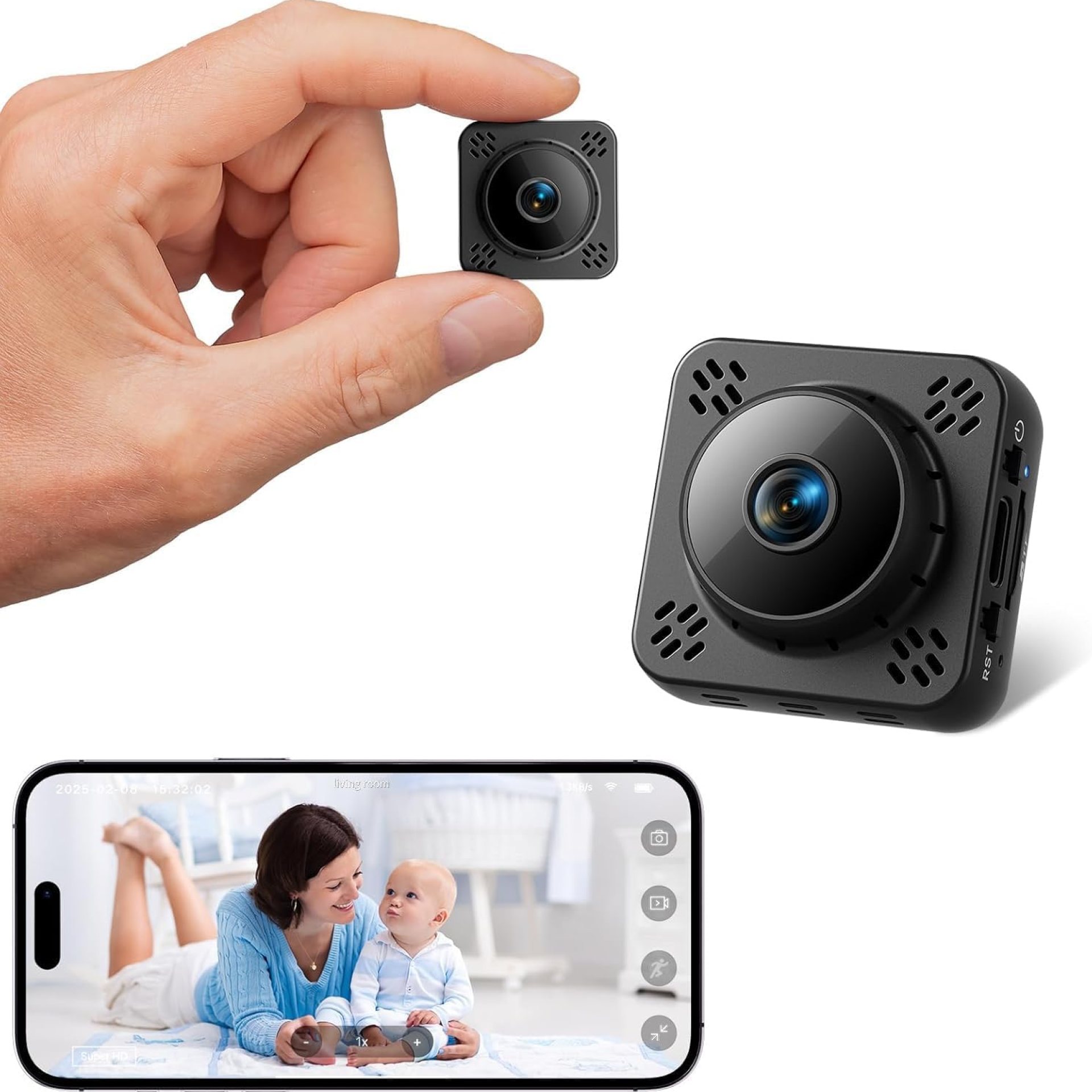 Bionadro Mini Spy Camera WIFI Hidden | Magnetic Hidden Camera, FREE Cloud Storage, Motion Detection & Night Vision for Indoor/Home Bionadro Mini Spy Camera WIFI Hidden | Magnetic Hidden Camera, FREE Cloud Storage, Motion Detection & Night Vision for Indoor/Home