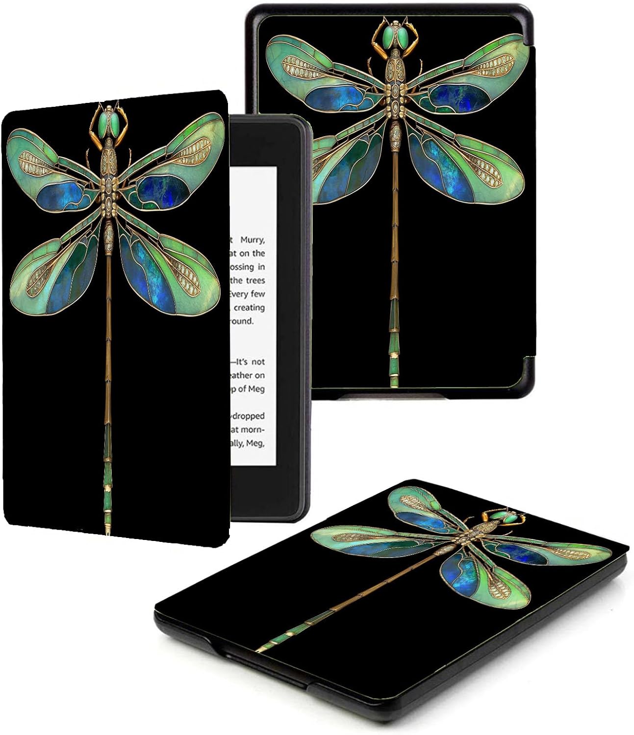 Case For 10.2-Inch Kindle Scribe (2022 Released), Slim Lightweight Pu Leather Cover With Pen Holder And Auto Wake/Sleep For Kindle Scribe E-Reader-Geometric Gem Dragonfly Case For 10.2-Inch Kindle Scribe (2022 Released), Slim Lightweight Pu Leather Cover With Pen Holder And Auto Wake/Sleep For Kindle Scribe E-Reader-Geometric Gem Dragonfly