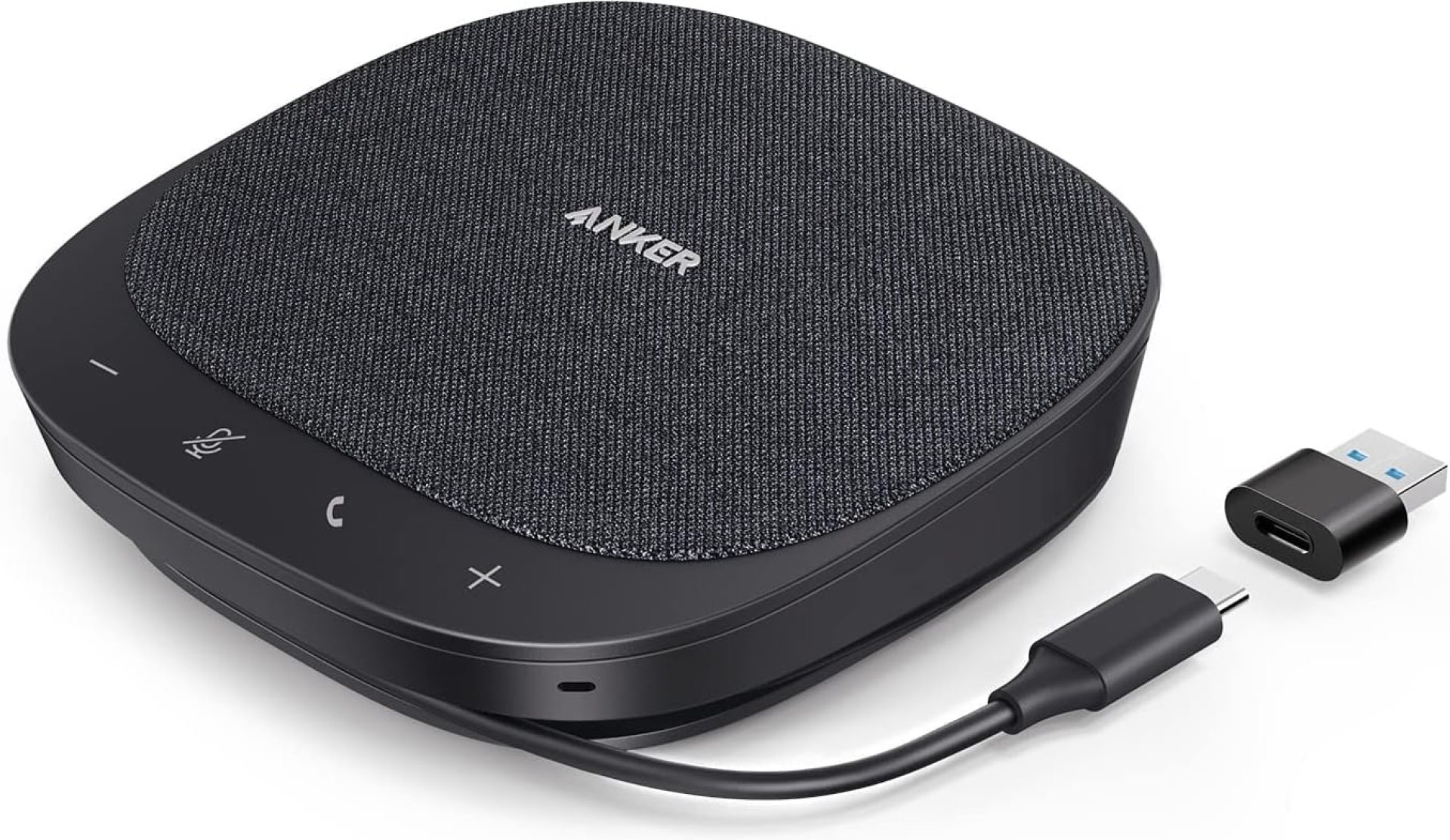 Anker PowerConf S330 USB Conference Speaker for Home Office, Smart Voice Enhancement, Plug and Play, 360° Voice Coverage via 4 Microphones, and Powerful Sound (Renewed) Anker PowerConf S330 USB Conference Speaker for Home Office, Smart Voice Enhancement, Plug and Play, 360° Voice Coverage via 4 Microphones, and Powerful Sound (Renewed)