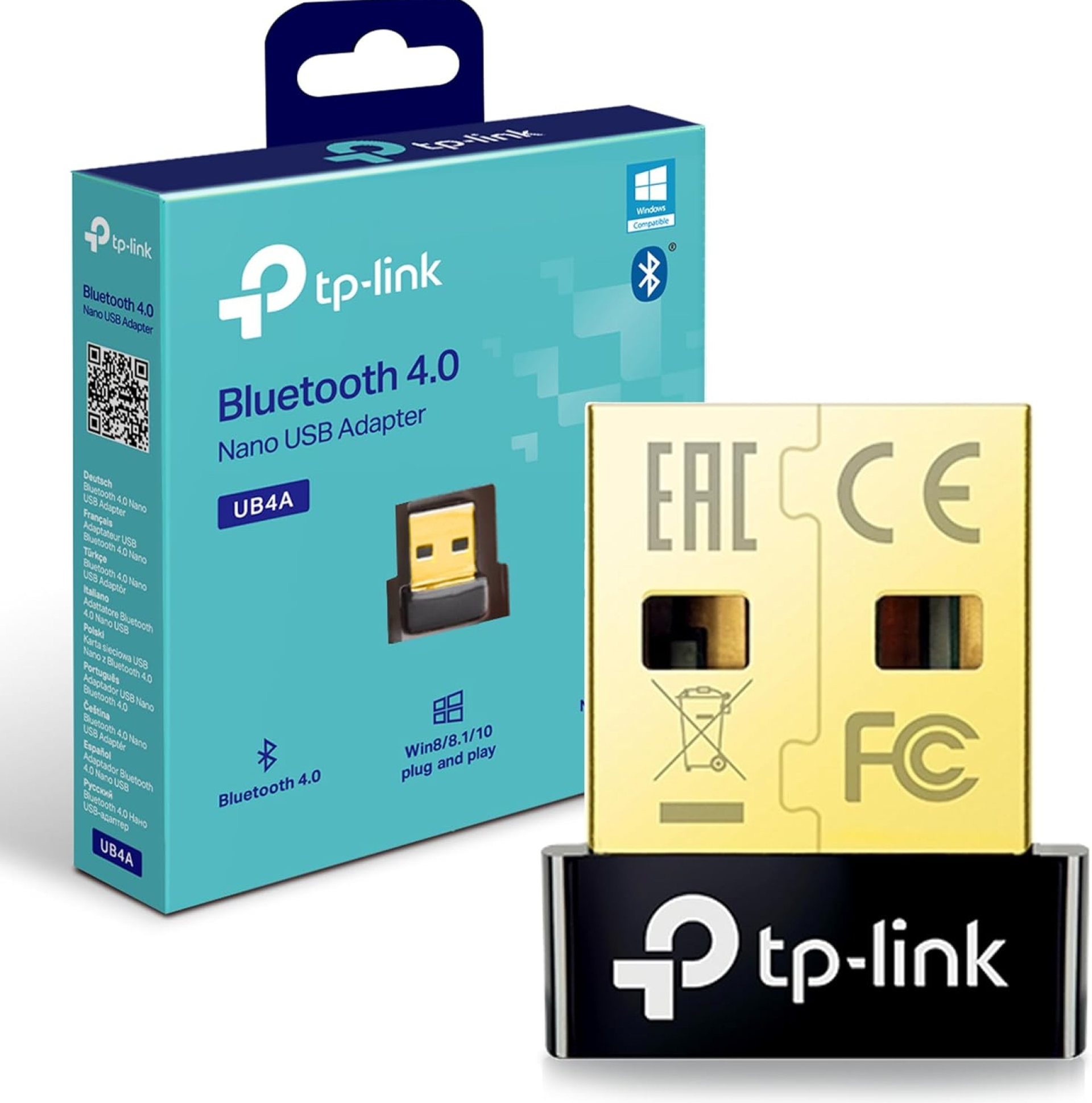 TP-Link UB4A Nano Bluetooth 4.0 USB Adapter for PC Laptop Desktop Computer, Long Range Bluetooth Adapter Compatible with Windows 10/8.1/8/7/XP, Dongle/Receiver, Plug & Play TP-Link UB4A Nano Bluetooth 4.0 USB Adapter for PC Laptop Desktop Computer, Long Range Bluetooth Adapter Compatible with Windows 10/8.1/8/7/XP, Dongle/Receiver, Plug & Play