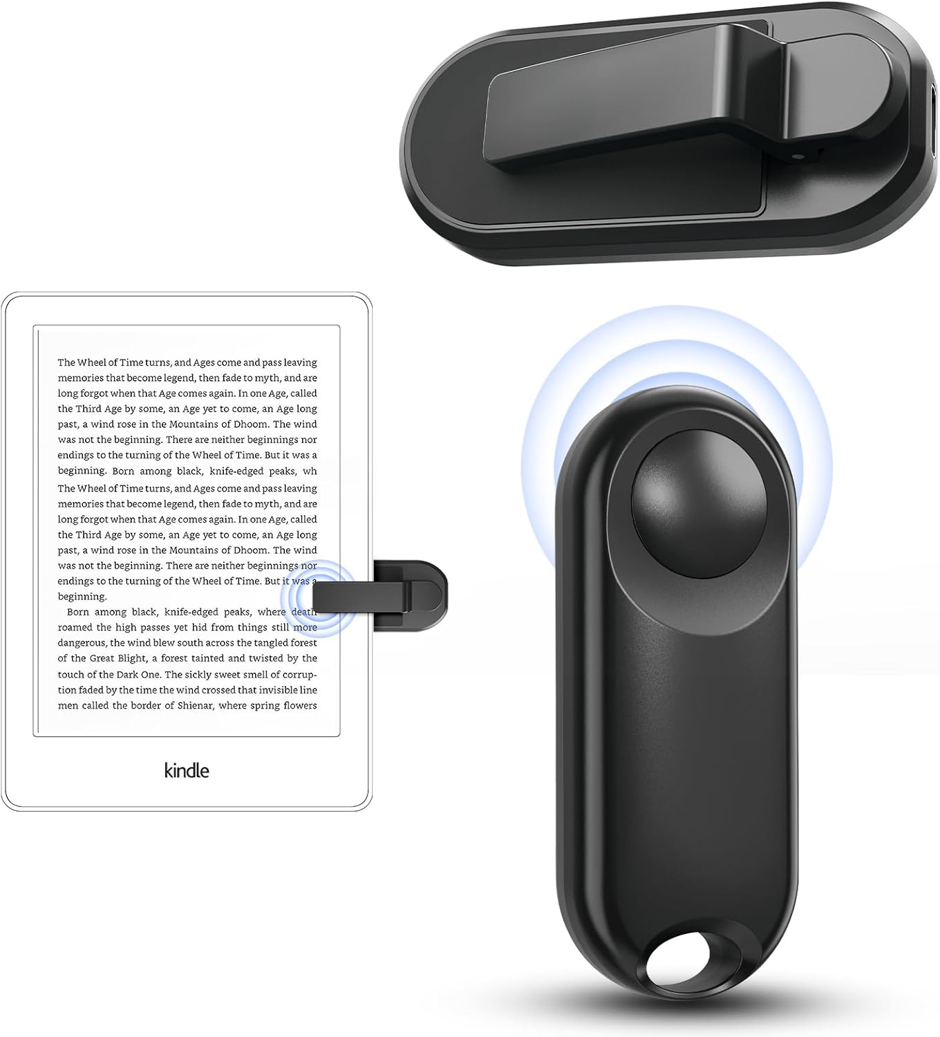 DATAFY RF Remote Control Page Turner for Kindle Paperwhite Kobo eReaders Camera Remote Shutter, Wireless Page Turner for iPhone ipad Android Tablets Reading Novels (Black) DATAFY RF Remote Control Page Turner for Kindle Paperwhite Kobo eReaders Camera Remote Shutter, Wireless Page Turner for iPhone ipad Android Tablets Reading Novels (Black)