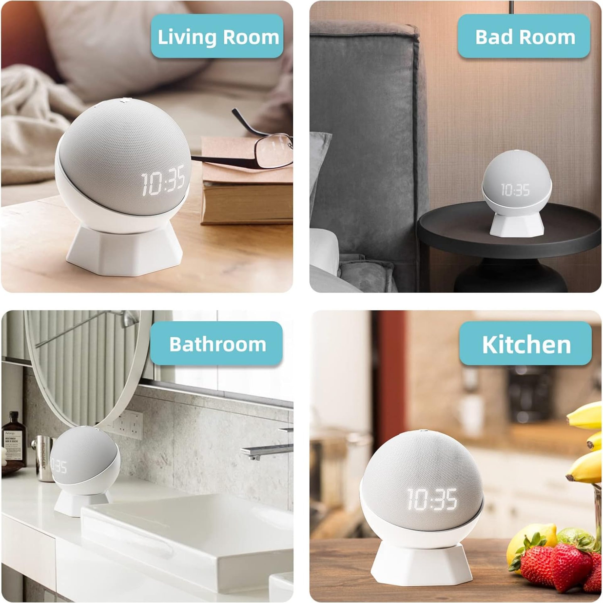 Table Stand Holder for Echo Dot (4th 5th Generation),Desktop Mount Base for Smart Bluetooth Speaker Devices for Home Office (White) Table Stand Holder for Echo Dot (4th 5th Generation),Desktop Mount Base for Smart Bluetooth Speaker Devices for Home Office (White)