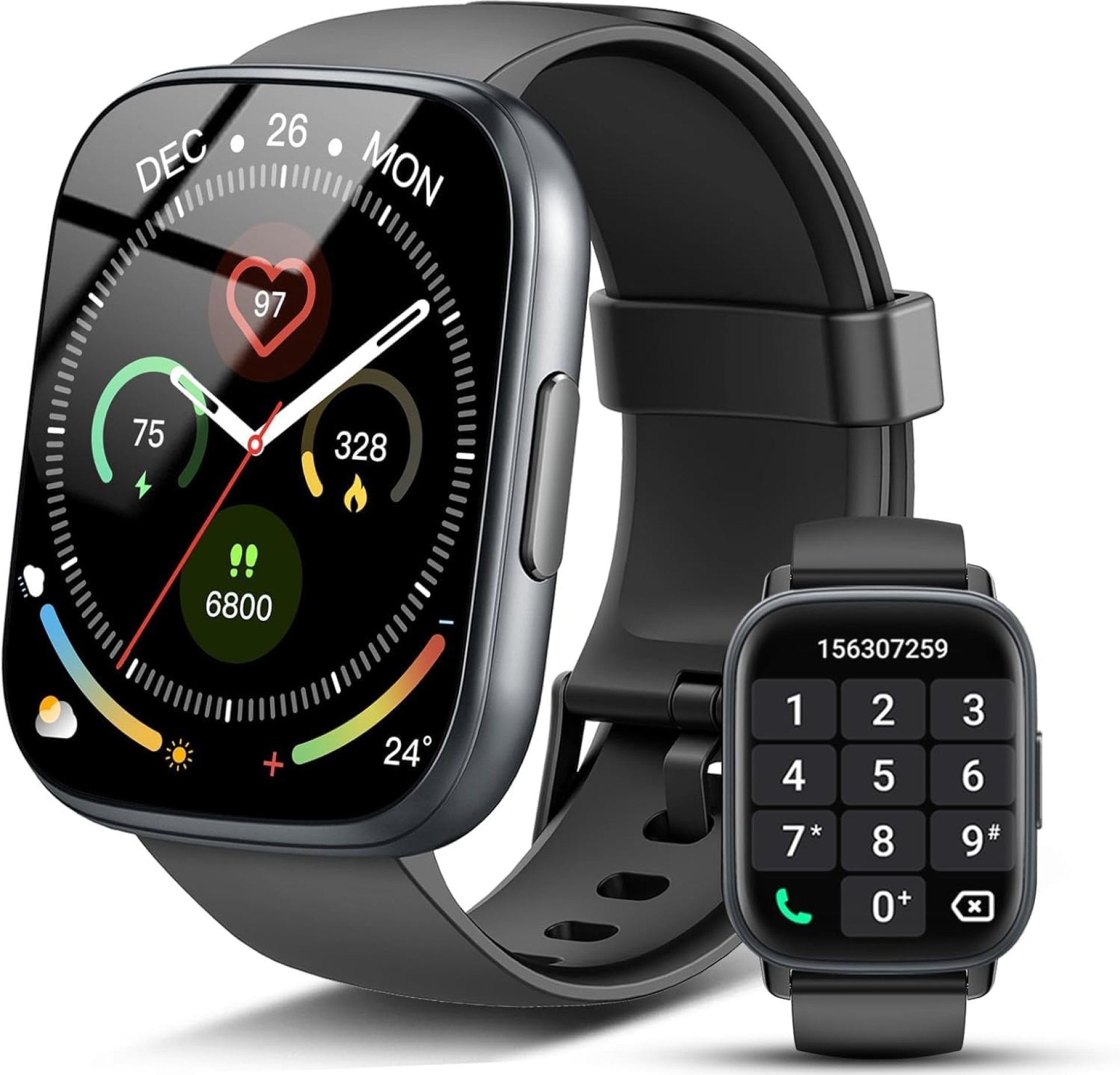 Smart Watch for Men Women Answer/Make Call, 1.95″ HD Touch Screen Fitness Watch with Heart Rate/SpO2/Sleep Monitor/Step Counter, 100+ Sport Activity Tracker, IP68 Waterproof SmartWatch for Android iOS Smart Watch for Men Women Answer/Make Call, 1.95″ HD Touch Screen Fitness Watch with Heart Rate/SpO2/Sleep Monitor/Step Counter, 100+ Sport Activity Tracker, IP68 Waterproof SmartWatch for Android iOS