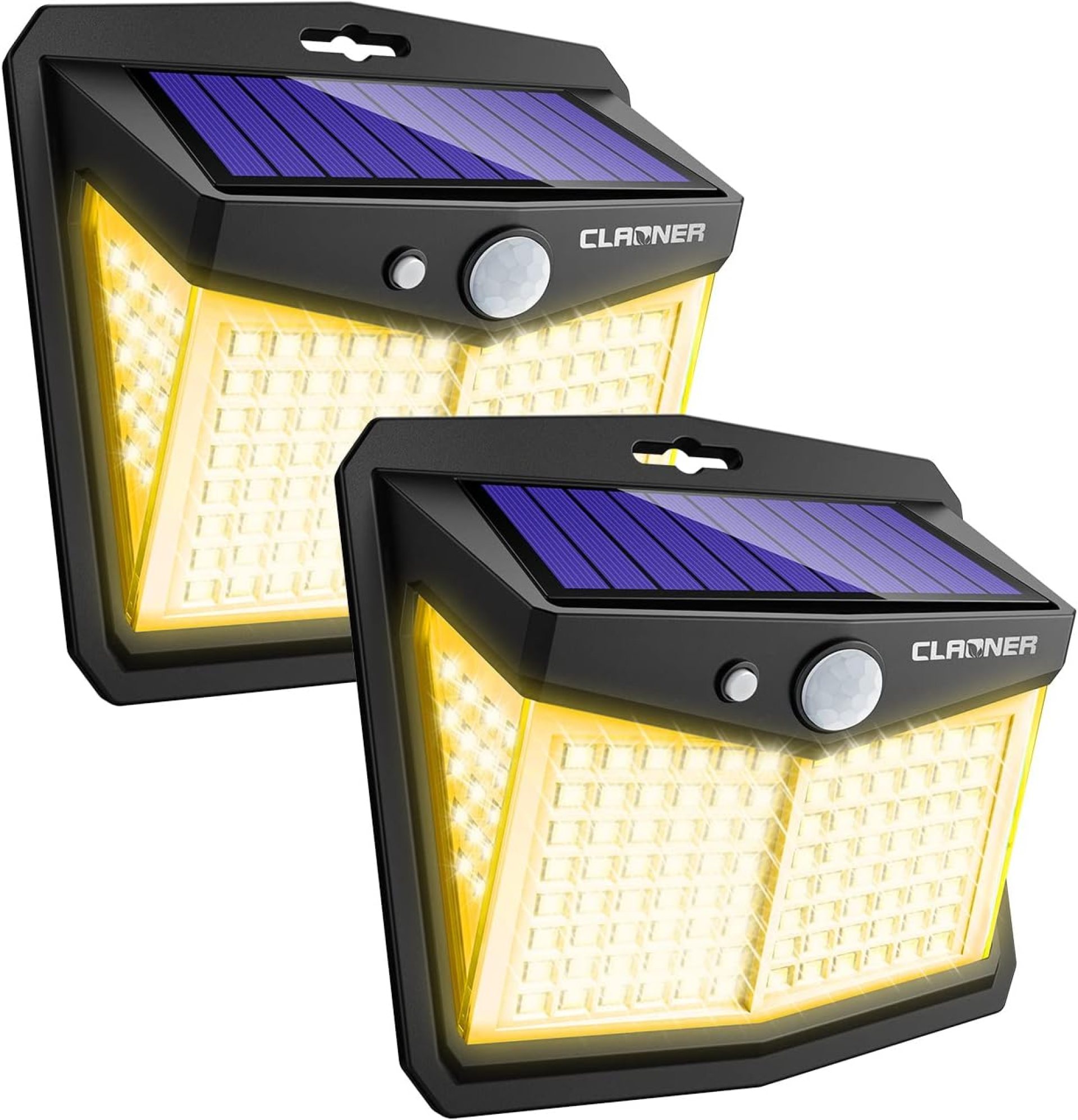 CLAONER Solar Lights Outdoor, Upgraded Wireless Solar Motion Sensor Security Light 270° Solar Powered Lights IP65 Solar Wall Light for Front Door, Yard, Garage, Garden (2 Pack) CLAONER Solar Lights Outdoor, Upgraded Wireless Solar Motion Sensor Security Light 270° Solar Powered Lights IP65 Solar Wall Light for Front Door, Yard, Garage, Garden (2 Pack)