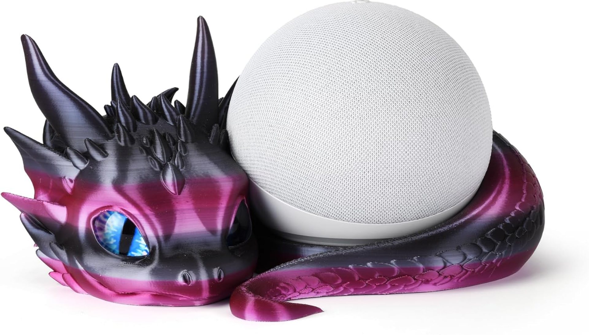 Dragon Stand for Echo Dot 4th/5th Gen, 3D Printed Smart Speaker Holder and Exquisite Desktop Decoration (Purple Black) Dragon Stand for Echo Dot 4th/5th Gen, 3D Printed Smart Speaker Holder and Exquisite Desktop Decoration (Purple Black)