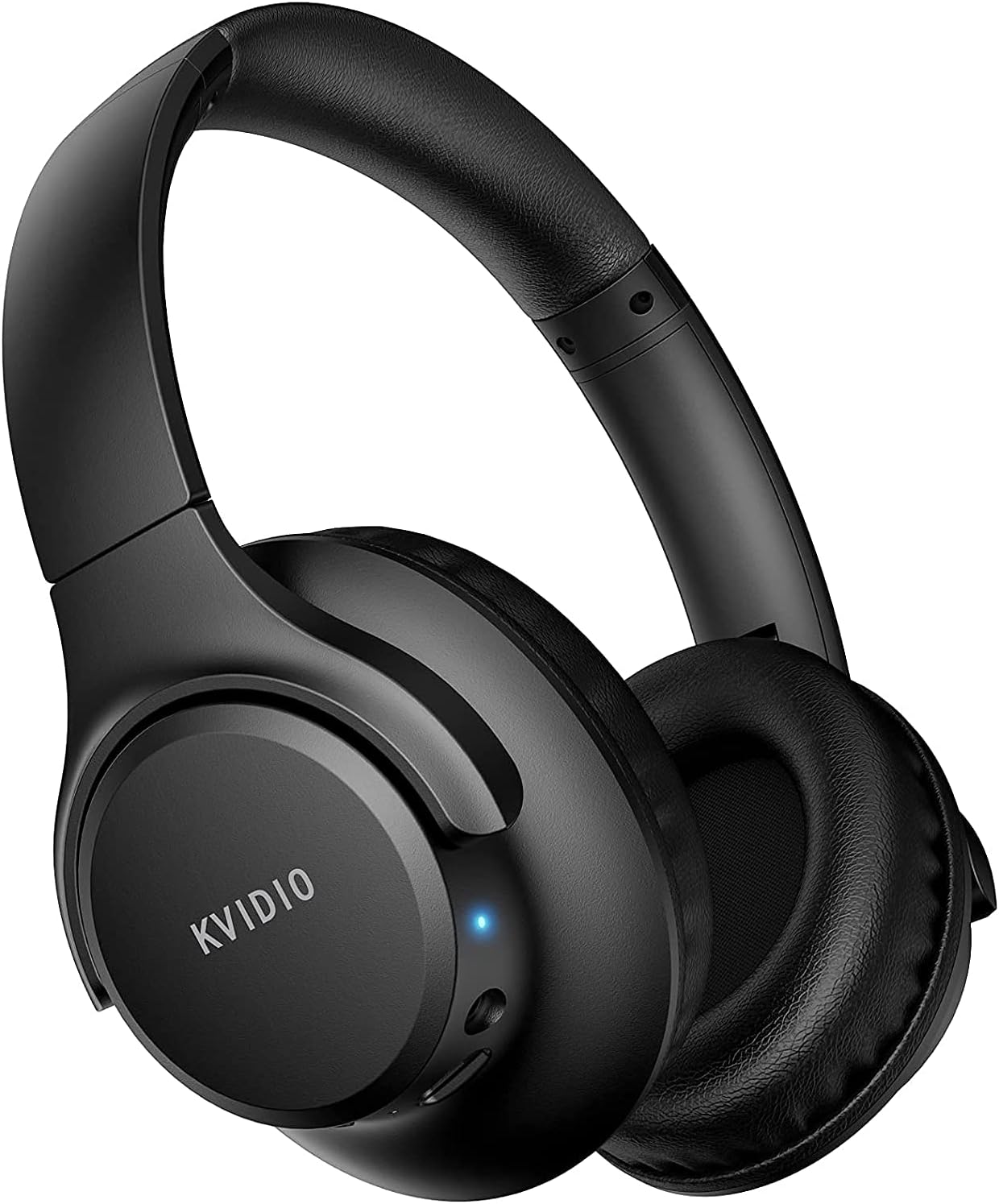 KVIDIO Bluetooth Headphones Over Ear, 65 Hours Playtime Wireless Headphones with Microphone, Foldable Lightweight Headset with Deep Bass,HiFi Stereo Sound for Travel Work PC Cellphone (Black) KVIDIO Bluetooth Headphones Over Ear, 65 Hours Playtime Wireless Headphones with Microphone, Foldable Lightweight Headset with Deep Bass,HiFi Stereo Sound for Travel Work PC Cellphone (Black)