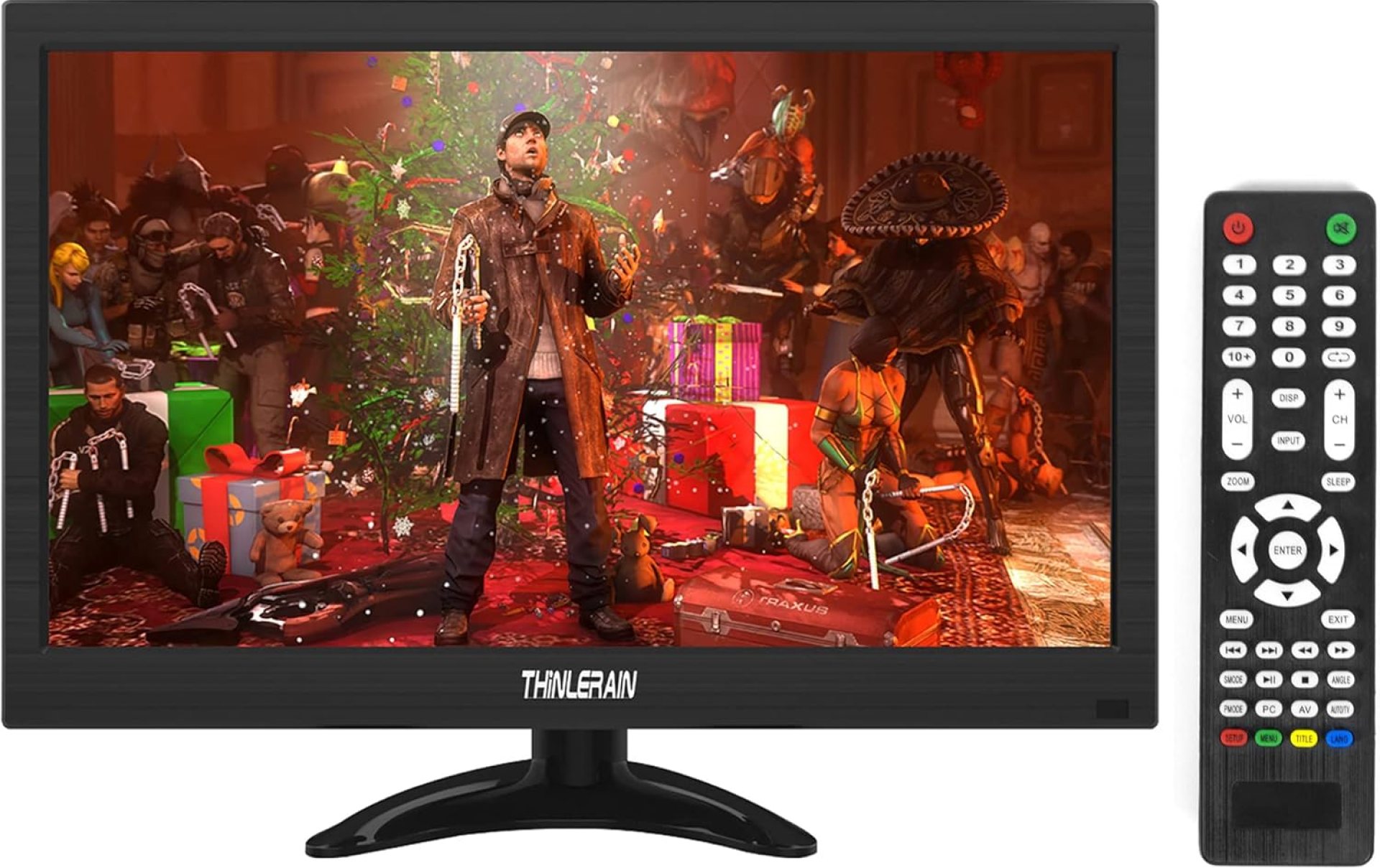 Thinlerain 13.3 Inch Small Monitor 1366×768 LED Screen Display with HDMI/VGA/BNC/USB/AV Kitchen Monitor for fire stick, Computer, PC, Windows,Built in speaker Thinlerain 13.3 Inch Small Monitor 1366×768 LED Screen Display with HDMI/VGA/BNC/USB/AV Kitchen Monitor for fire stick, Computer, PC, Windows,Built in speaker