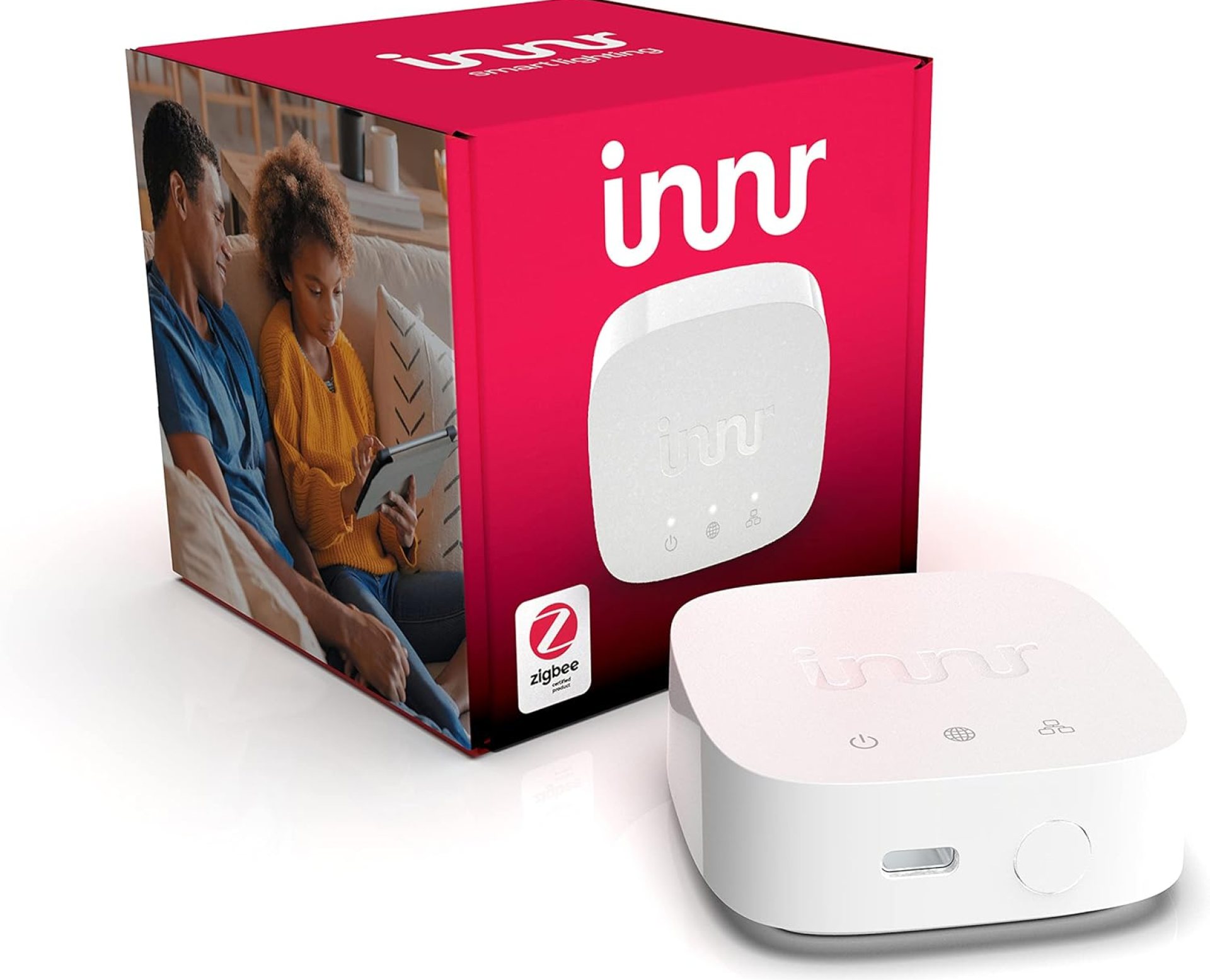Innr Bridge, Smart Home Hub for Zigbee devices, Voice Control with Amazon Alexa, Hey Google & Siri Shortcuts, WiFi, Zigbee 3.0, BG 220 UK Innr Bridge, Smart Home Hub for Zigbee devices, Voice Control with Amazon Alexa, Hey Google & Siri Shortcuts, WiFi, Zigbee 3.0, BG 220 UK