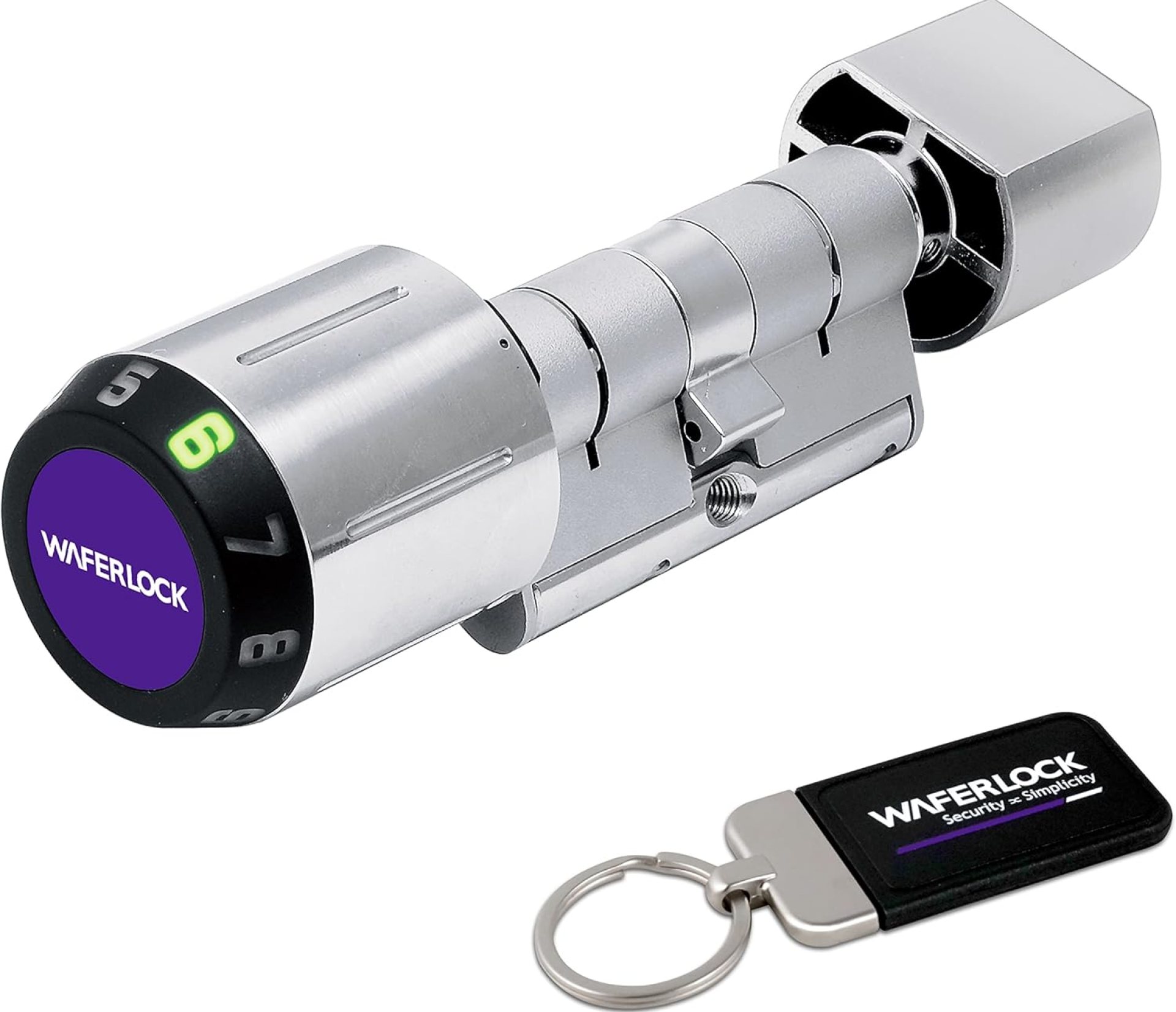 WAFERLOCK C760 Euro Smart Cylinder, Smart Lock, IP68 Waterproof, Fire Protection, App Control, Bluetooth, RFID Card/Pin Code, Anti-Drill, 35/35-50 (70-85mm), Nickel Finish, EN15684 Certified WAFERLOCK C760 Euro Smart Cylinder, Smart Lock, IP68 Waterproof, Fire Protection, App Control, Bluetooth, RFID Card/Pin Code, Anti-Drill, 35/35-50 (70-85mm), Nickel Finish, EN15684 Certified