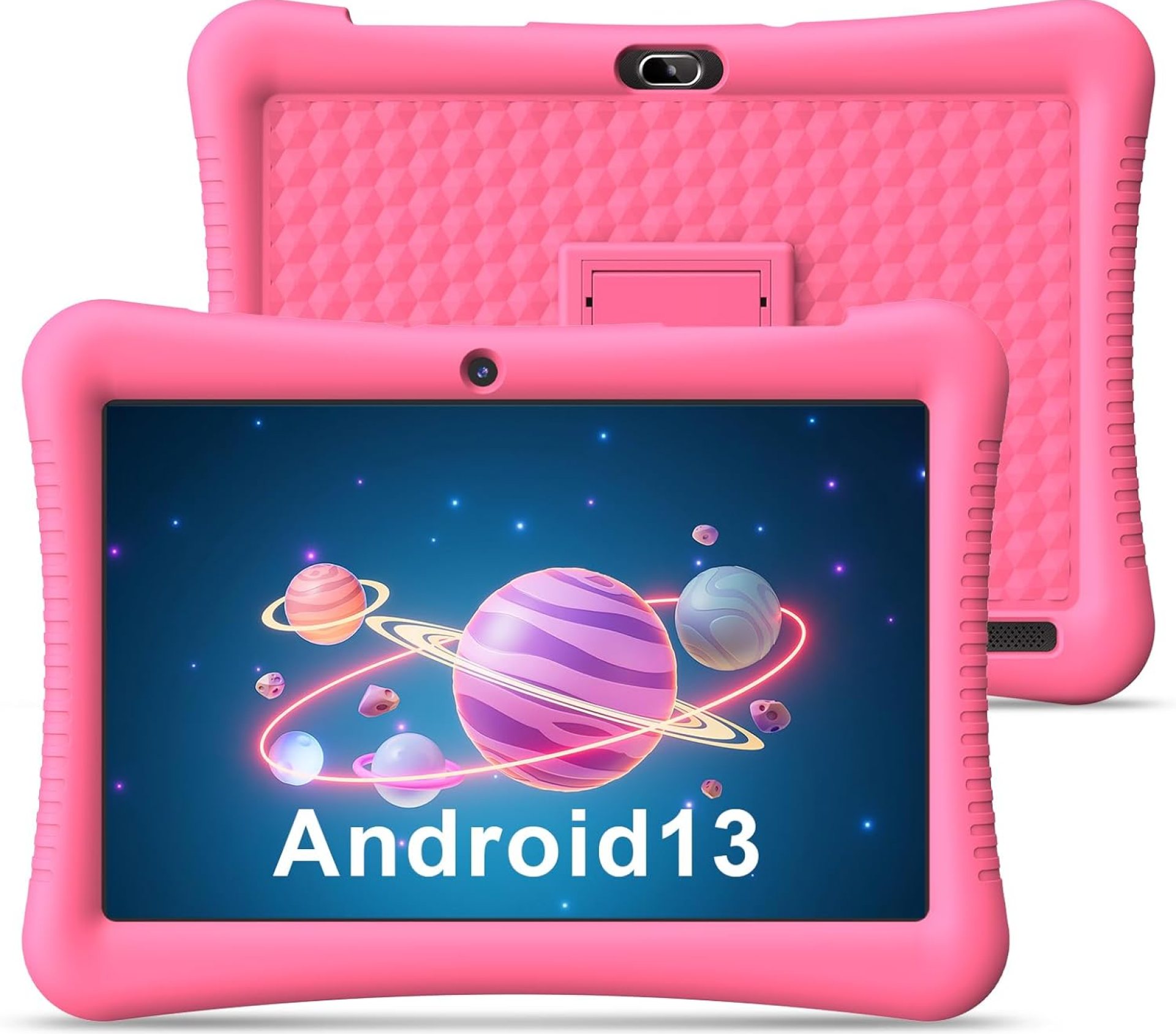 EagleSoar Kids Tablet 10.1 inch Android 13 for Kids 3-12 Ages 3GB+32GB Expandable to 128GB, Dual Cameras, GPS, Google Kids Space, Pre-Installed Apps, Parental Controls, with Shockproof Case (Pink) EagleSoar Kids Tablet 10.1 inch Android 13 for Kids 3-12 Ages 3GB+32GB Expandable to 128GB, Dual Cameras, GPS, Google Kids Space, Pre-Installed Apps, Parental Controls, with Shockproof Case (Pink)