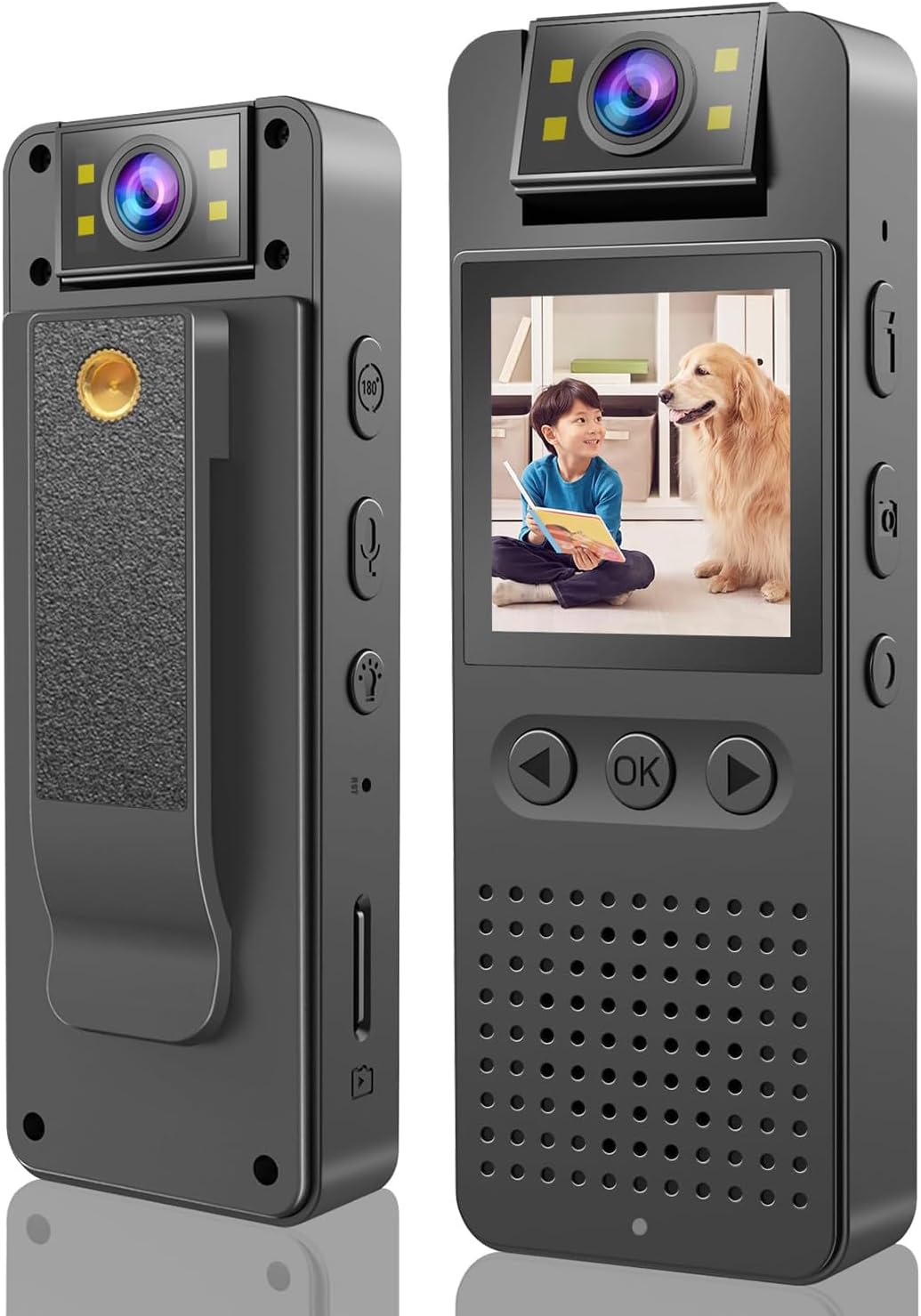 SRIKEKL Body Cameras with Audio and Video Recording,1080P Night Vision,1.3″ LCD,WIFI Hotspot,Personal Mini Body Camera for Law Enforcement Recorder,Security Guards,Indoor/Outdoor Use(64G Memory) SRIKEKL Body Cameras with Audio and Video Recording,1080P Night Vision,1.3″ LCD,WIFI Hotspot,Personal Mini Body Camera for Law Enforcement Recorder,Security Guards,Indoor/Outdoor Use(64G Memory)