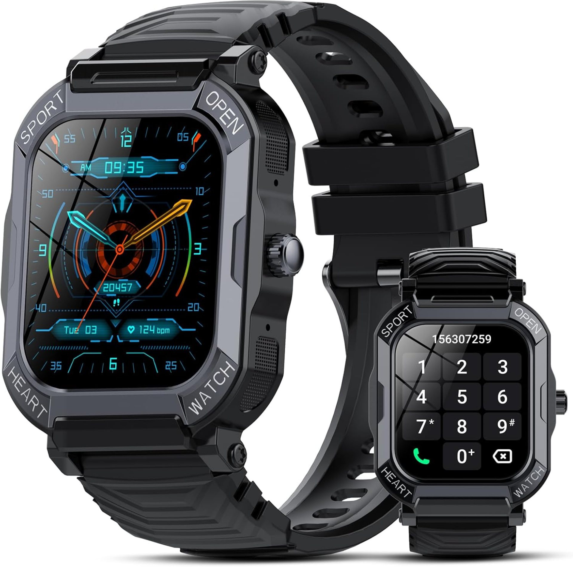 Smart Watch for Men Women, 1.85″ HD Smartwatch (Answer/Make Calls), Fitness Watch with 110+ Sport Modes, Heart Rate/Sleep Fitness Tracker, Multi-Functional Pedometer, IP68 Waterproof Smart Watches Smart Watch for Men Women, 1.85″ HD Smartwatch (Answer/Make Calls), Fitness Watch with 110+ Sport Modes, Heart Rate/Sleep Fitness Tracker, Multi-Functional Pedometer, IP68 Waterproof Smart Watches
