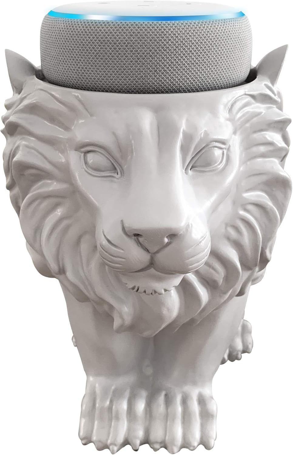 Dekodots Smart Speaker Table Stand (Lion) – Decorative Holder for Amazon Echo Dot or Google Home Mini – Portable Design, No Sound or Microphone Interference – Durable Poly-Resin Dekodots Smart Speaker Table Stand (Lion) – Decorative Holder for Amazon Echo Dot or Google Home Mini – Portable Design, No Sound or Microphone Interference – Durable Poly-Resin