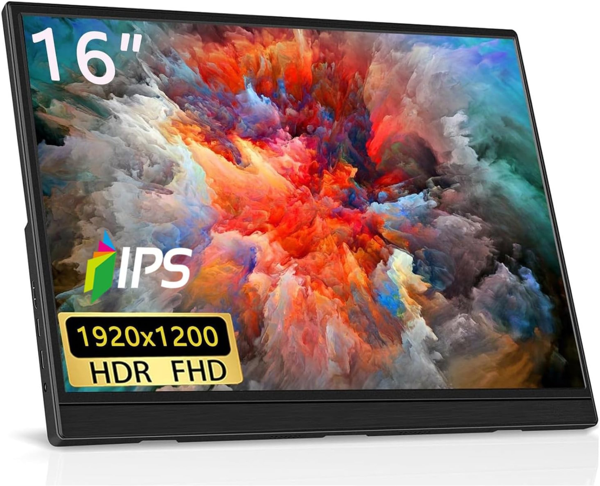 Portable Monitor 16-Inch,1920×1200 Full HD IPS Panel 16:10 USB Type-C HDMI Port Built in Dual Speakers for PC、Laptop、MAC、Phone、PS4/5 Portable Monitor 16-Inch,1920×1200 Full HD IPS Panel 16:10 USB Type-C HDMI Port Built in Dual Speakers for PC、Laptop、MAC、Phone、PS4/5