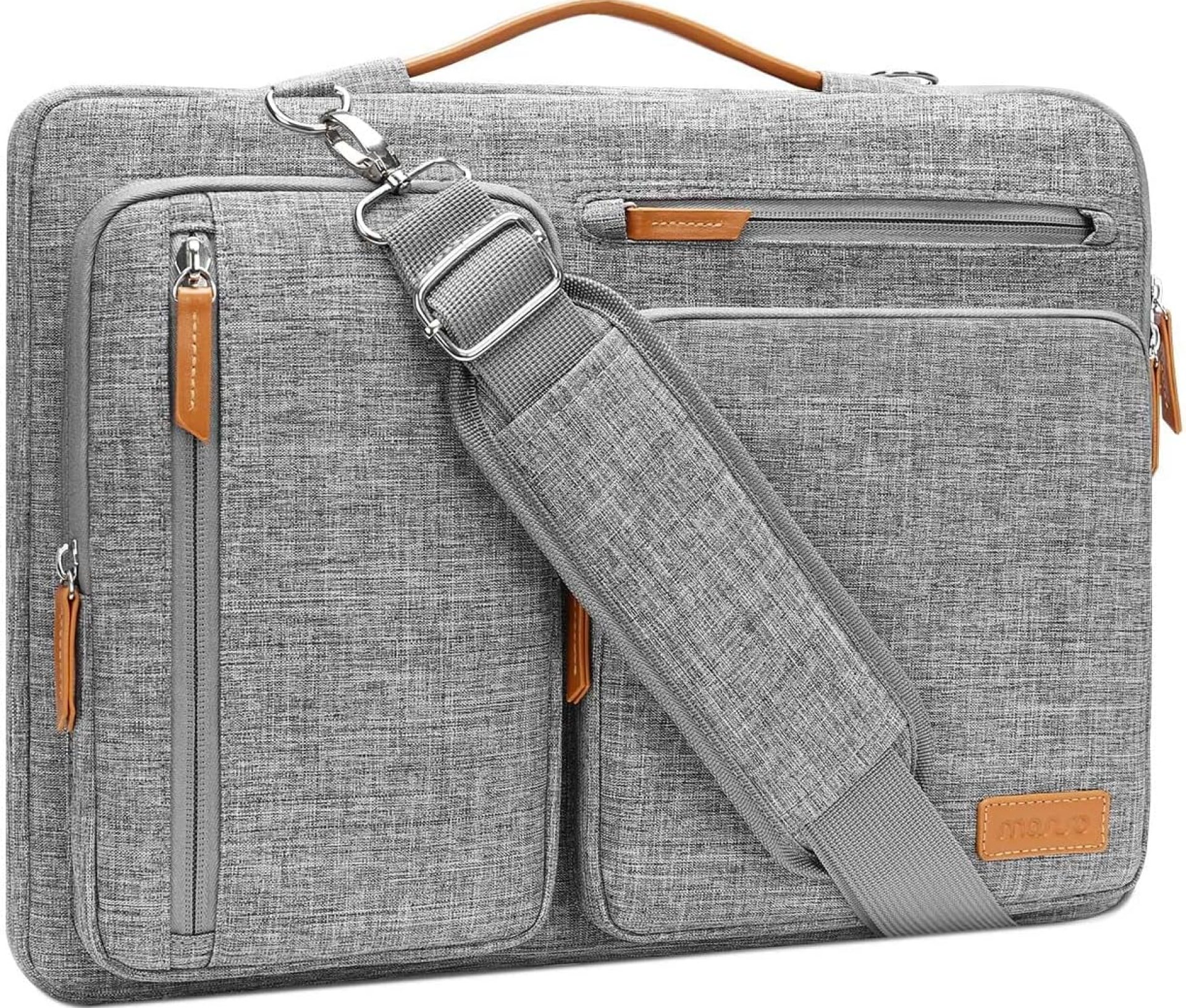 MOSISO 360 Protective Laptop Bag 15 inch, 15 inch Computer Shoulder Bag Compatible with MacBook Air 15 M4 M3 M2 2025-2023, Dell XPS 15, Side Open Messenger Case &4 Zipper Pockets&Handle, Gray MOSISO 360 Protective Laptop Bag 15 inch, 15 inch Computer Shoulder Bag Compatible with MacBook Air 15 M4 M3 M2 2025-2023, Dell XPS 15, Side Open Messenger Case &4 Zipper Pockets&Handle, Gray