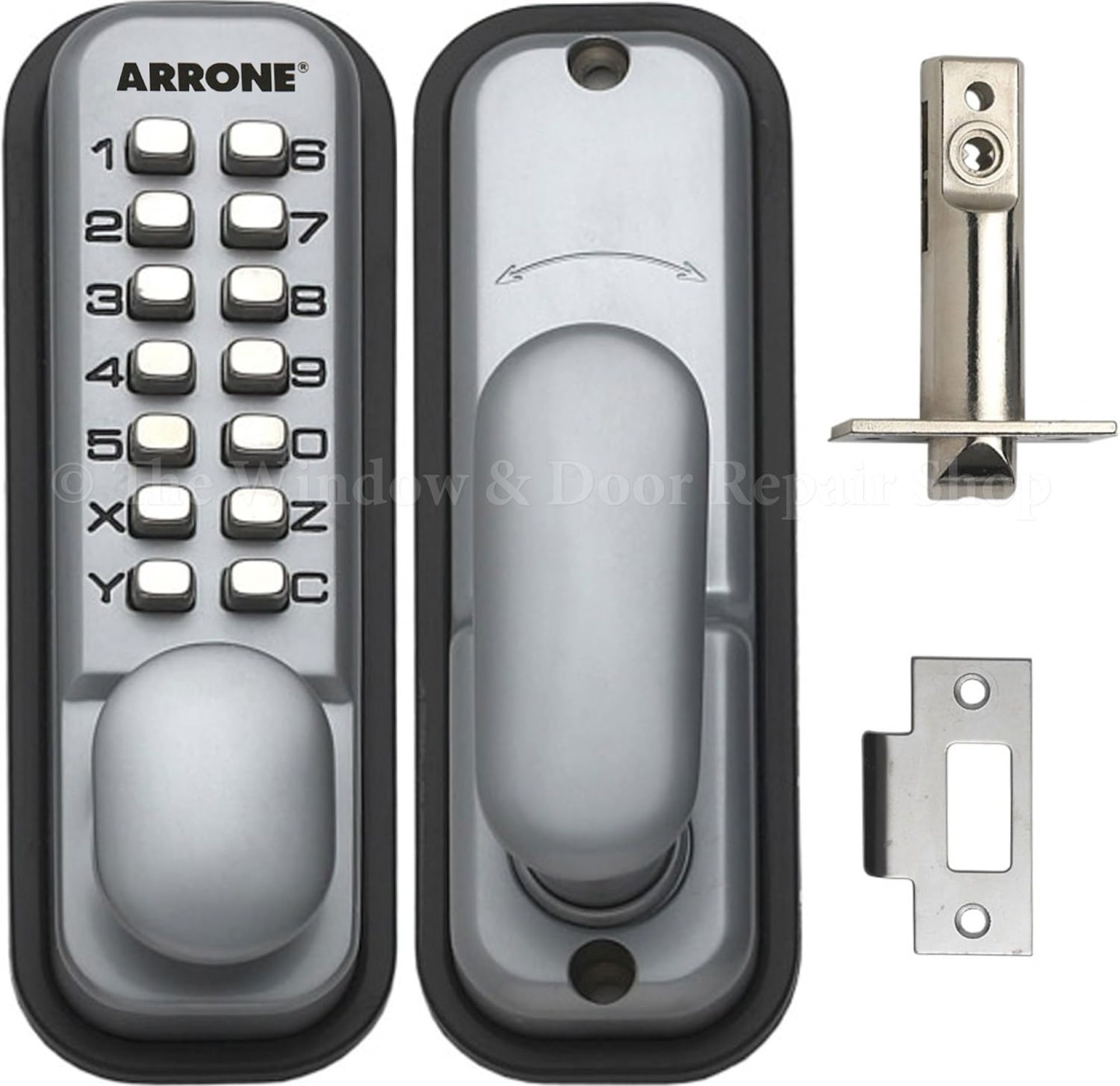Hoppe 87128205 Arrone AR/D-195MC Digital Push Button Door Key Pad Lock – Silver Hoppe 87128205 Arrone AR/D-195MC Digital Push Button Door Key Pad Lock – Silver