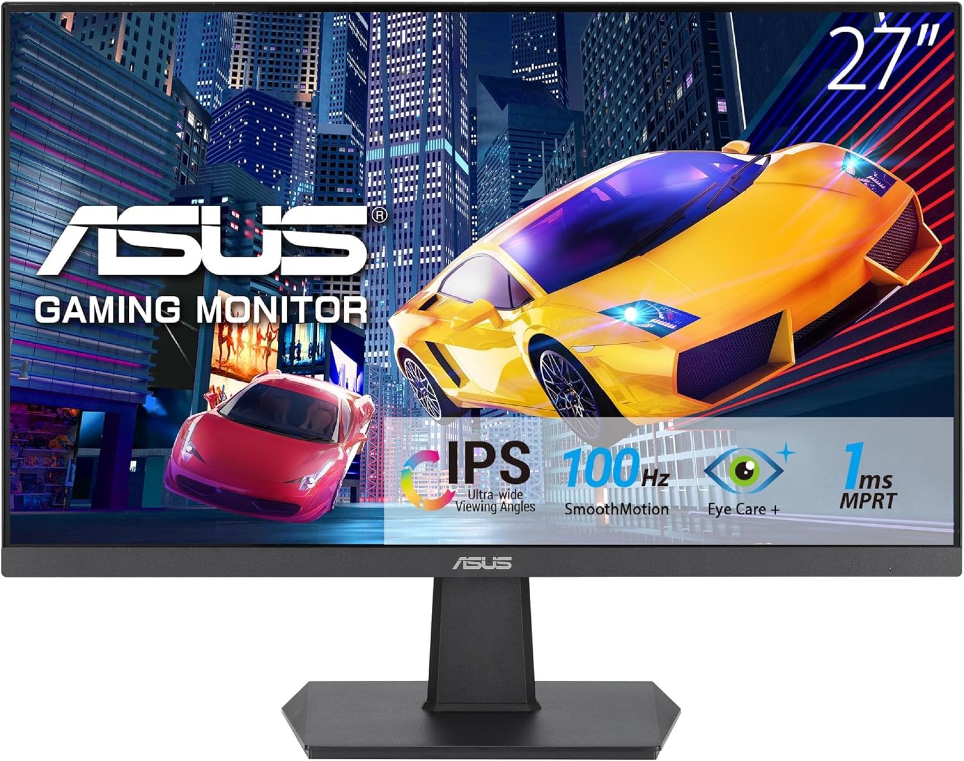 ASUS VA27EHF Eye Care Gaming Monitor – 27-inch, IPS, Full HD, Frameless, 100Hz, Adaptive-Sync, 1ms MPRT, HDMI, Low Blue Light, Flicker Free, Wall Mountable, Black ASUS VA27EHF Eye Care Gaming Monitor – 27-inch, IPS, Full HD, Frameless, 100Hz, Adaptive-Sync, 1ms MPRT, HDMI, Low Blue Light, Flicker Free, Wall Mountable, Black