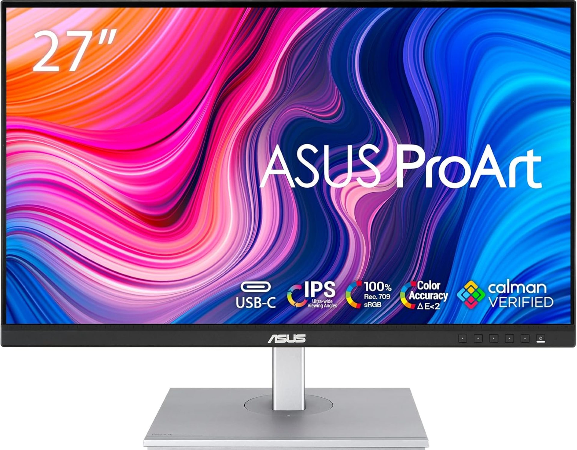 ASUS ProArt Display PA278CV Professional Monitor – 27-inch, IPS, WQHD (2560 x 1440), 100% sRGB, 100% Rec. 709, Calman Verified, USB-C, DisplayPort Daisy-chaining, ProArt Preset, ProArt Palette ASUS ProArt Display PA278CV Professional Monitor – 27-inch, IPS, WQHD (2560 x 1440), 100% sRGB, 100% Rec. 709, Calman Verified, USB-C, DisplayPort Daisy-chaining, ProArt Preset, ProArt Palette