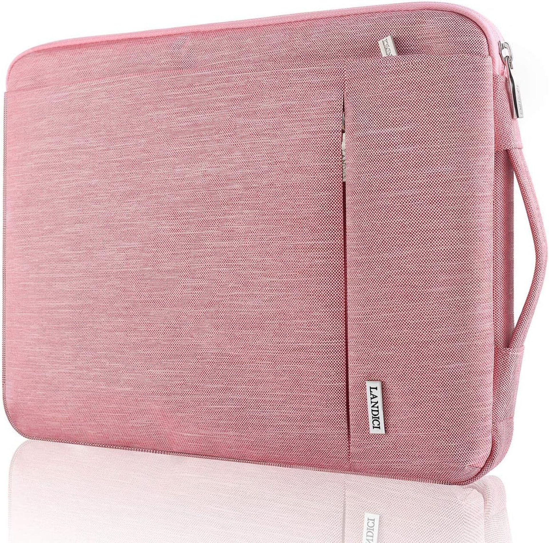 LANDICI 360°Protective Laptop Sleeve Case 13 13.3 14 Inch for Women, Waterproof Computer Bag Cover with Handle for 2020-2024 MacBook Air 13 M2/M3, MacBook Pro 13/14, Chromebook 14, Pink LANDICI 360°Protective Laptop Sleeve Case 13 13.3 14 Inch for Women, Waterproof Computer Bag Cover with Handle for 2020-2024 MacBook Air 13 M2/M3, MacBook Pro 13/14, Chromebook 14, Pink