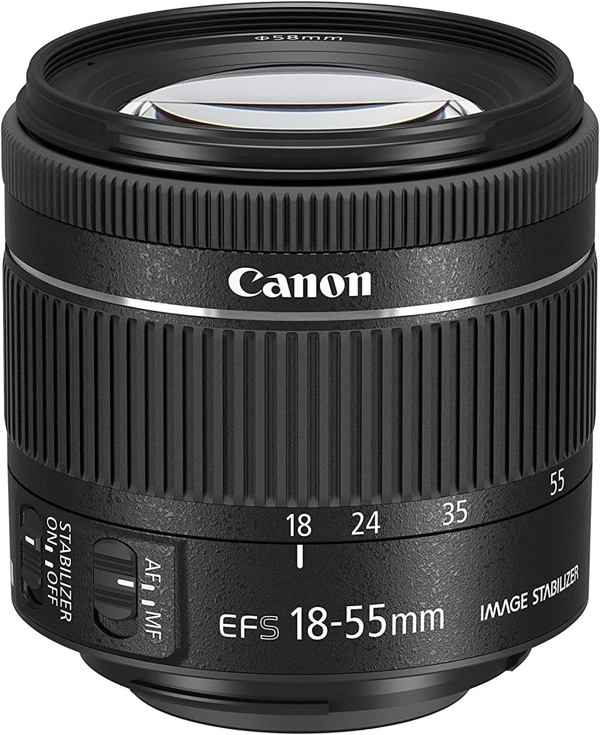 Canon EF-S 18-55 mm f/4-5.6 IS STM Lens for Camera – Black Canon EF-S 18-55 mm f/4-5.6 IS STM Lens for Camera – Black