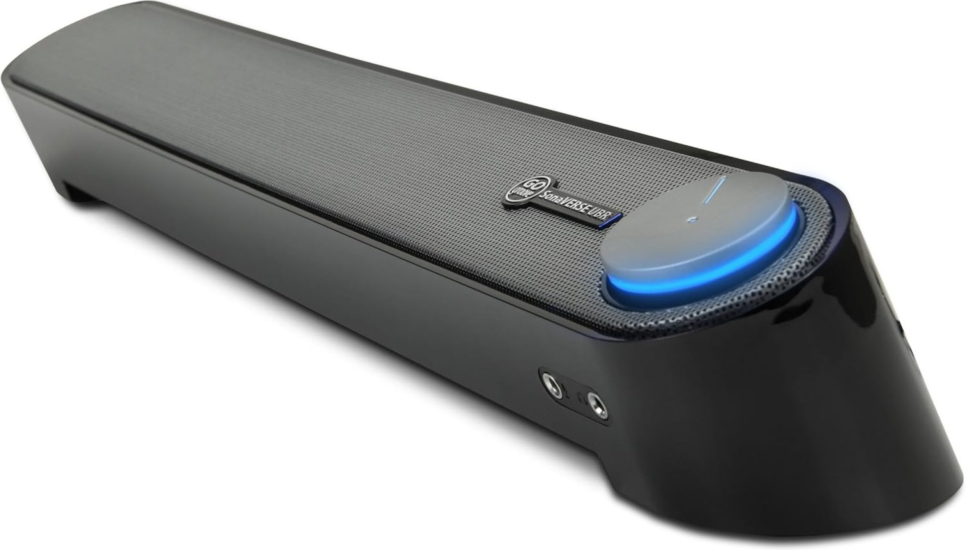 GOgroove Computer Speaker USB Soundbar – USB Powered Mini PC Sound Bar with Easy Setup Wired AUX, Stereo Audio, Microphone Port, Volume Control Knob, Under Monitor Design for Desktop (Black) GOgroove Computer Speaker USB Soundbar – USB Powered Mini PC Sound Bar with Easy Setup Wired AUX, Stereo Audio, Microphone Port, Volume Control Knob, Under Monitor Design for Desktop (Black)