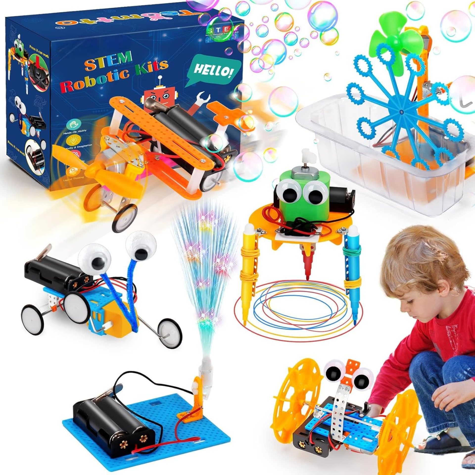 6 in 1 STEM Kits for Kids 6-8 8-12, Electronic STEM Science Robot Kit, Engineering Building Activities Kit Educational Learning Toys for Kids Boys Girls 8-12, Birthday Gift 6 in 1 STEM Kits for Kids 6-8 8-12, Electronic STEM Science Robot Kit, Engineering Building Activities Kit Educational Learning Toys for Kids Boys Girls 8-12, Birthday Gift