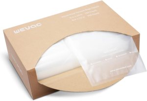 Wevac 6”x10” & 8”x12” 300 Count Food Vacuum Sealer Bags Keeper, PreCut Quart, Ideal for Food Saver, BPA Free, Commercial Grade, Great for storage, meal prep and Sous Vide