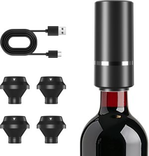 Wine Stoppers for Bottles – Wine Saver Vacuum Pump Preserver – Keep Fresh for 10 days – Good Sealing Effect – Reusable, Durable and Cleanable