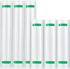Vacuum Sealer Bags, 8 In x 20 Ft/11 In x 20 Ft (3 Rolls for Each Size), Food Grade Without BPA, Seal A Meal Freezer Bag, Customizable Food Storage Bags, Ideal Vac Bag for Meal Prep or Sous Vide