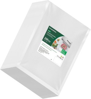 Bonsenkitchen Precut Vacuum Sealer Bags 200 Quart 8″ x 12″, BPA Free, Commercial Grade Textured Food Vacuum Sealer Bag, Thick Embossed Bags for Storage and Sous Vide Cooking VB3208