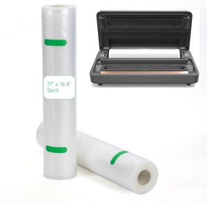 Vacuum Sealer Rolls Bags Compatible with Anova Culinary Vacuum Sealer Machine, 2 Packs 11″ x 16.4′ Commercial Grade, BPA Free Food Vac Bags for Food Storage, Sous Vide