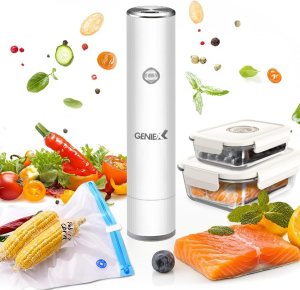 Handheld Vacuum Sealer for Food Storage | Compact, Auto-stop, Rechargeable (Sealer, Bags & Containers sold separately)