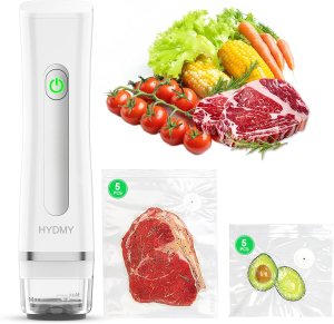 Handheld Vacuum Sealer with Visible Water Tank & 10 Reusable Bags – 6X Longer Freshness Compact Vacuum Sealer for food
