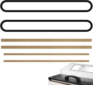 Maintenance Kit for Weston Pro-Series Vacuum Sealer, Includes 2Pcs Oval Vacuum Chamber Seals and 4Pcs Seal Bar Tapes, Part Kit for Weston Pro-2100 & 2300 & Pro-2200 Vacuum Sealer Pro Series