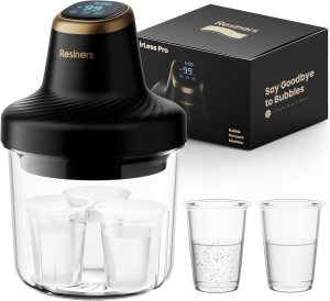 Resiners Resin Bubble Remover Airless Pro, 3 Min Remove 99.99% Bubbles, 99kPa Vacuum Chamber (20L/min), 3.2L Big Capacity for All Epoxy,UV Resin,Silicone,Art Crafts,Jewelry Making (Patented)