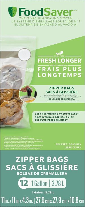 FoodSaver 1-Gallon Vacuum Zipper Bags