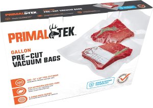 11” x 16” Pre-Cut Vacuum Bags – 100 1 Gallon Bags for Food Preservation – BPA-Free Vacuum Sealer Bags, Microwave, Freezer and Boil Safe, Compatible with any Vacuum Sealer Machine
