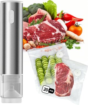 Handheld Vacuum Sealer for Food Fresh & Storage Compact Vacuum Sealer Machine Portable and Rechargeable(20 Reusable Vacuum Seal Bags)