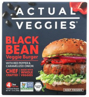 Actual Veggies Black Bean Veggie Burger, 12 OZ