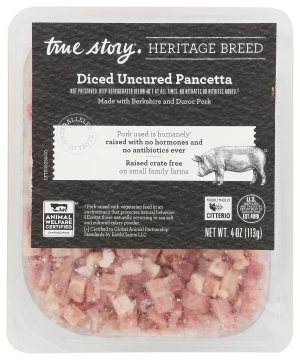 True Story Foods Heritage Breed Dried Uncured Pancetta, 4 OZ