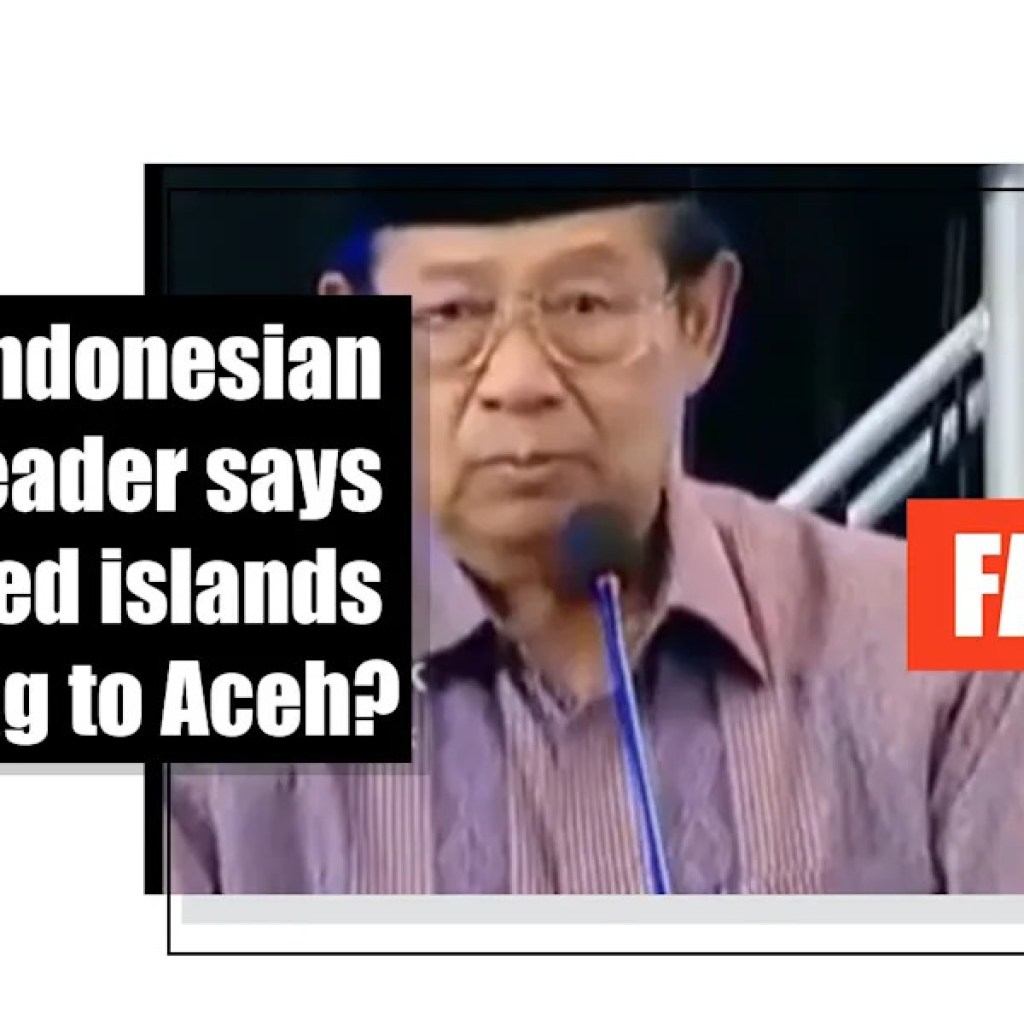 Video exhibits ex-Indonesian president talking on tsunami anniversary, not island dispute Video exhibits ex-Indonesian president talking on tsunami anniversary, not island dispute