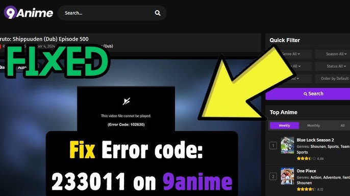 How to Fix Error Code 23301 on 9anime How to Fix Error Code 23301 on 9anime