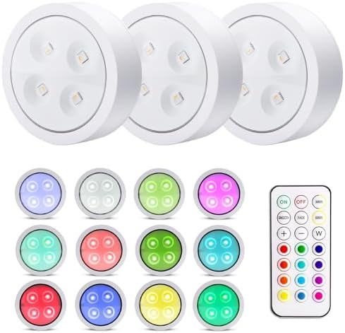 Cabinet Lights Battery Operated with Remote Stick on Push Lights Mini Bookshelf Lights Led Indoor Display Lights for Bathroom Kitchen 3 Pack White New Cabinet Lights Battery Operated with Remote Stick on Push Lights Mini Bookshelf Lights Led Indoor Display Lights for Bathroom Kitchen 3 Pack White New