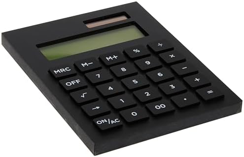russell+hazel Black Acrylic Calculator, Home and Work Office Supplies, 4.375” W x 5.875” L, with Solar LCD Display, (60348) russell+hazel Black Acrylic Calculator, Home and Work Office Supplies, 4.375” W x 5.875” L, with Solar LCD Display, (60348)