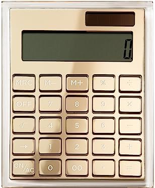 russell+hazel Acrylic Calculator, Clear with Gold-Toned Hardware.25” x 5.875” x 4.375” (51179) russell+hazel Acrylic Calculator, Clear with Gold-Toned Hardware.25” x 5.875” x 4.375” (51179)