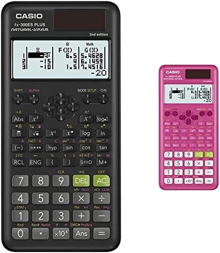 Casio fx-300ESPLUS2 2nd Edition Scientific Calculator Bundle (Black, Pink) Casio fx-300ESPLUS2 2nd Edition Scientific Calculator Bundle (Black, Pink)