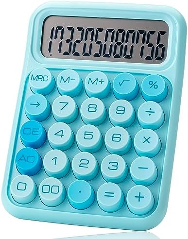 Mr. Pen- Mechanical Switch Calculator, 12 Digits, Large LCD Display, Blue Calculator Big Buttons, Mechanical Calculator, Calculators Desktop Calculator, Cute Calculator, Aesthetic Calculator Blue Mr. Pen- Mechanical Switch Calculator, 12 Digits, Large LCD Display, Blue Calculator Big Buttons, Mechanical Calculator, Calculators Desktop Calculator, Cute Calculator, Aesthetic Calculator Blue
