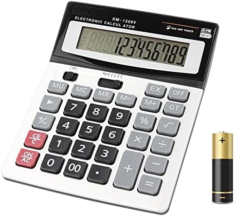 Large Electronic Calculator Counter Solar & Battery Power 12 Digit Display Multi-Functional Big Button for Business Office School Calculating (1 x Calculator) Large Electronic Calculator Counter Solar & Battery Power 12 Digit Display Multi-Functional Big Button for Business Office School Calculating (1 x Calculator)