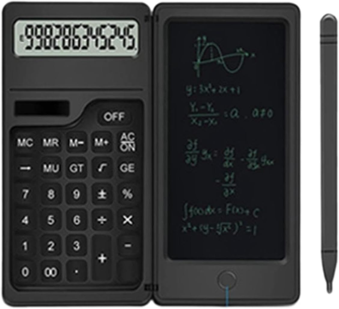 Desktop Calculator with Drawing Pad and Pen Silicone Button Portable LCD Screen Small Pocket Calculator for School Accounting, Standard Function Desktop Calculator with Drawing Pad and Pen Silicone Button Portable LCD Screen Small Pocket Calculator for School Accounting, Standard Function