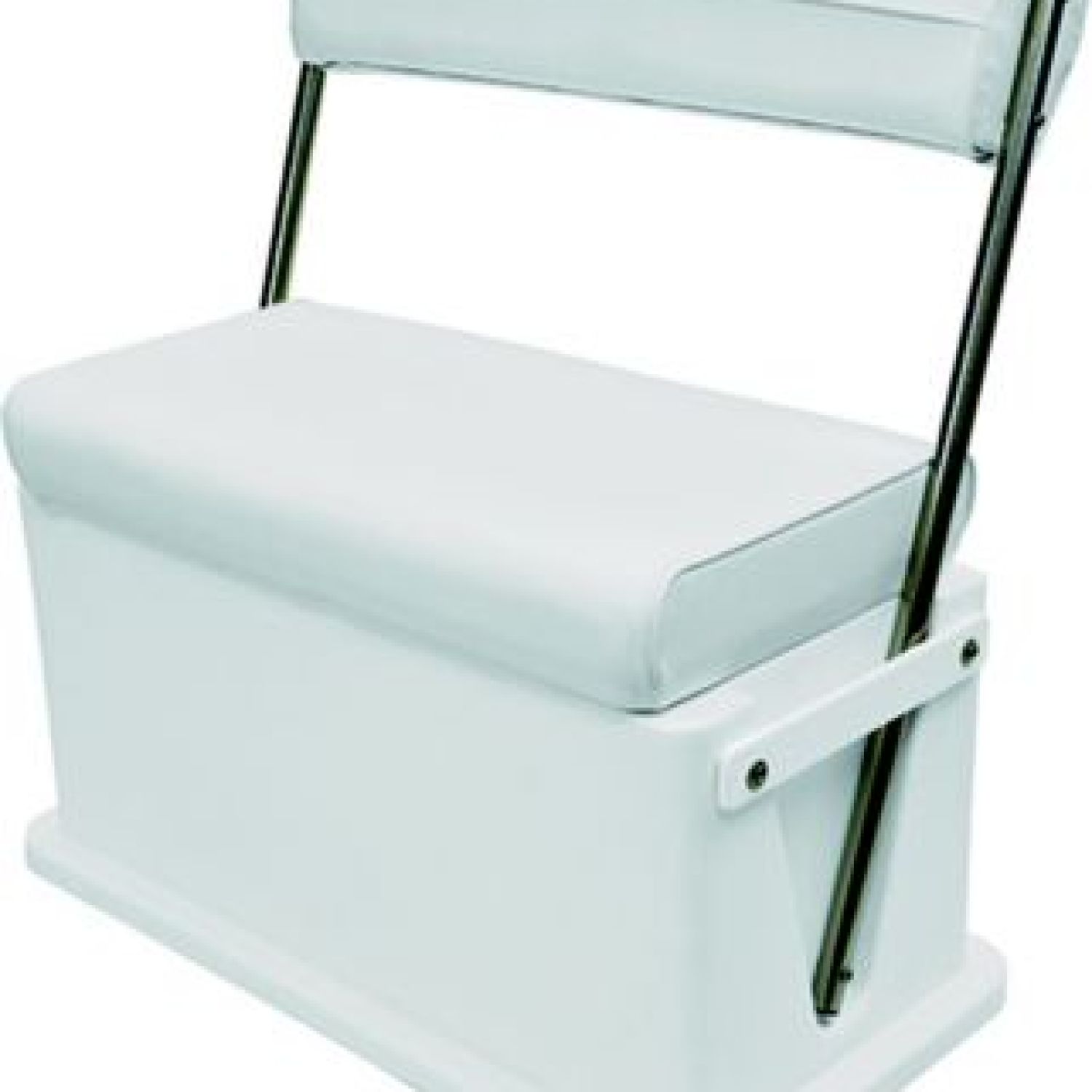 Livewell Boat Cooler Seat With Backrest LIVEWELL COOLER SEAT WHITE